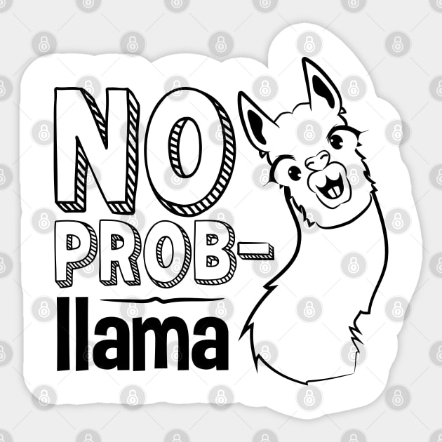 No Prob-llama Sticker by AbstractWorld